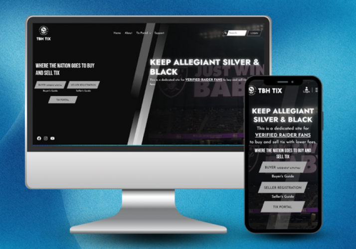 TBH Tix Website screenshot 1