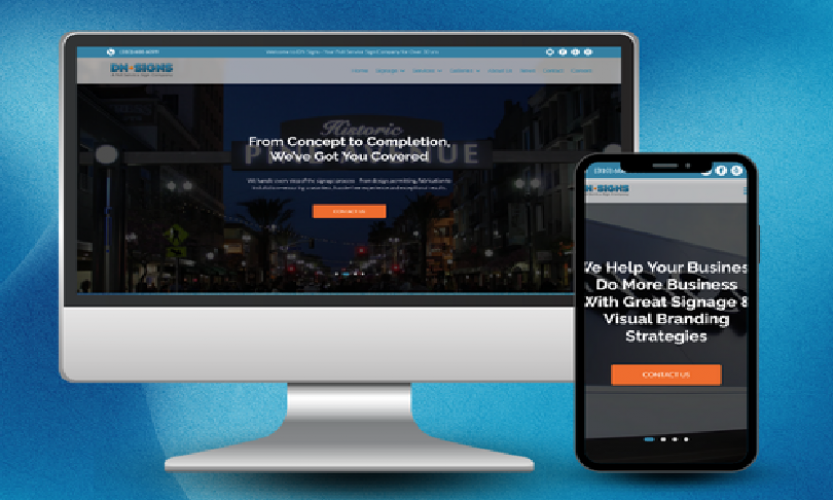 DN Signs Website screenshot 1