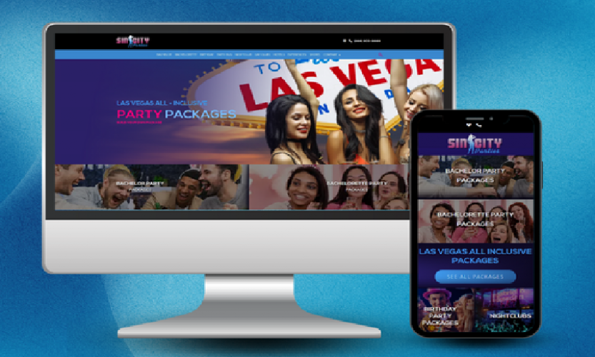Sin City Parties Website screenshot 1