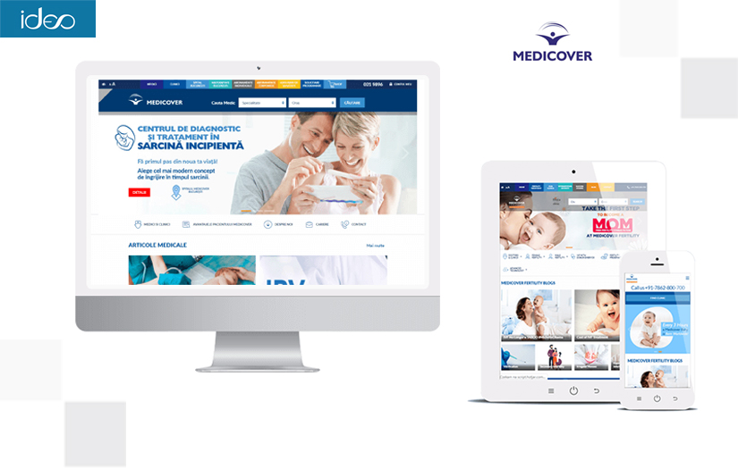 Information and news service portals for Medicover in Romania, Poland and India screenshot 1