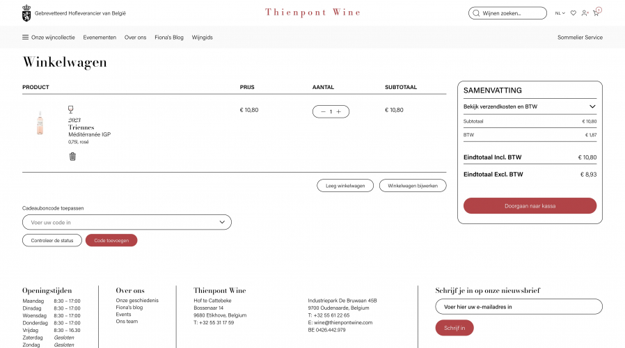 Revamped e-commerce for Thienpont Wine screenshot 3