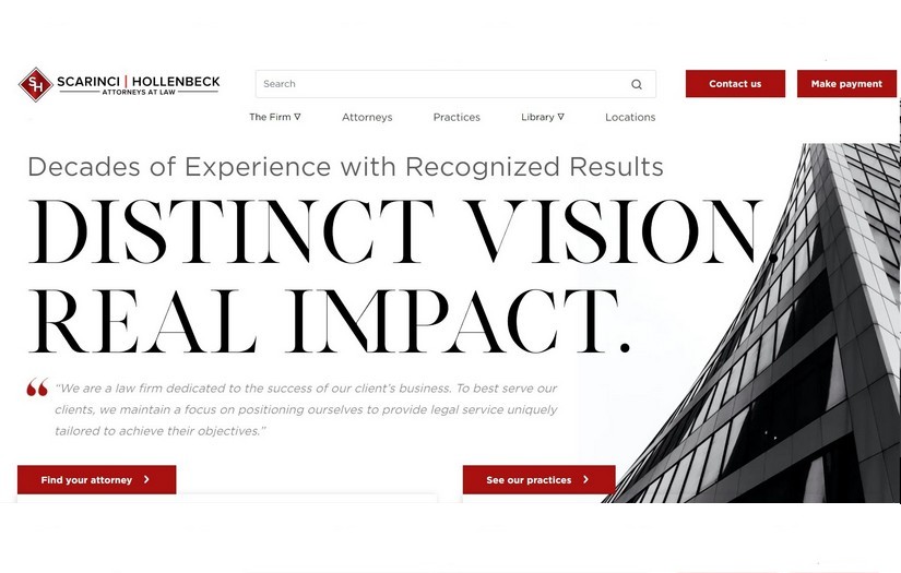 Website creating for Scarinci Hollenbeck screenshot 1