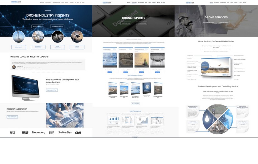 Website creation for Droneii.com screenshot 1