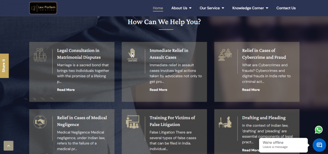 Law Firm Website Using React JS screenshot 1