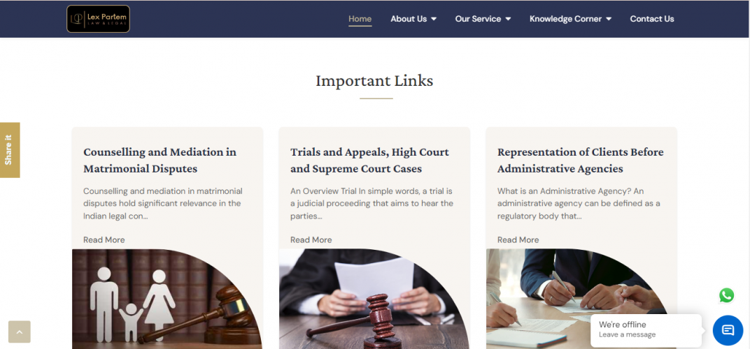 Law Firm Website Using React JS screenshot 2