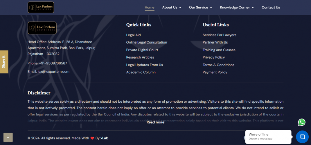 Law Firm Website Using React JS screenshot 4