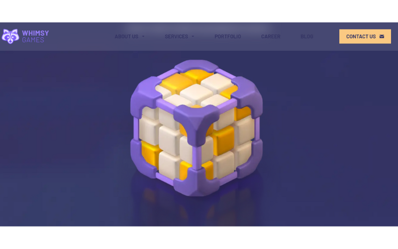 Website for Whimsy Games screenshot 4