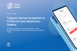 Telegram chat-bot development in FinTech for bank