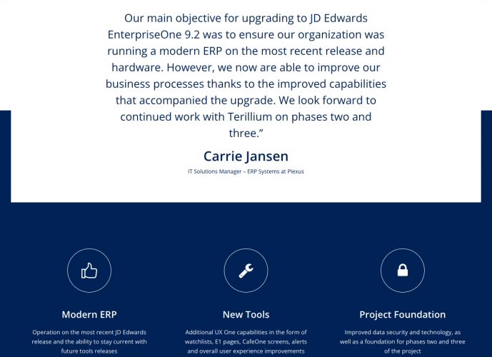 Plexus Corp. Modernizes ERP Platform with JD Edwards EnterpriseOne 9.2 Upgrade screenshot 3