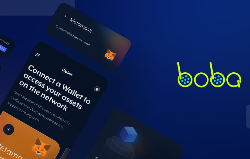 UX/UI design for a cryptocurrency platform Boba Network screenshot 1