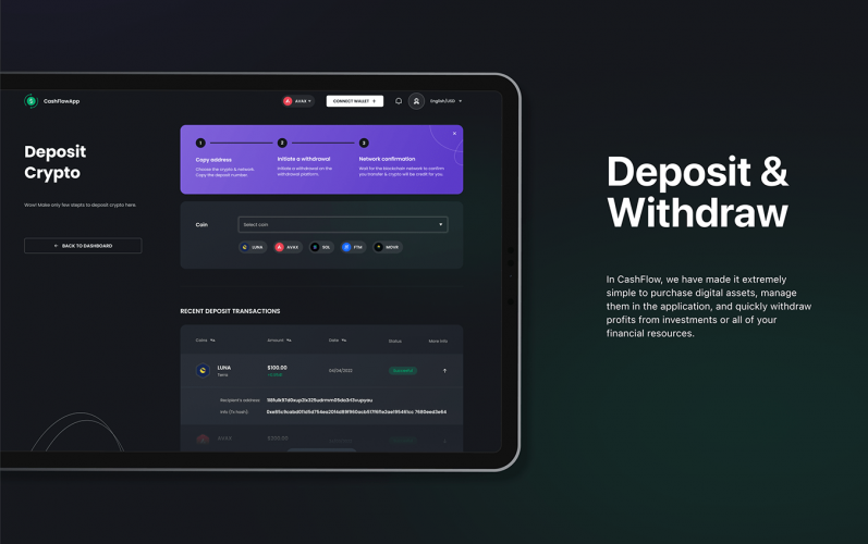 Cashflow App | Сrypto Trading Platform App Design screenshot 3