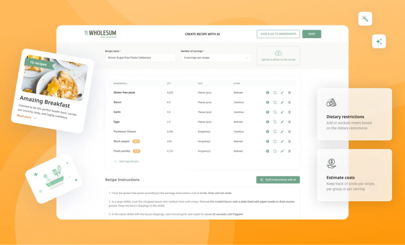 Wholesum Food Calculator screenshot 3