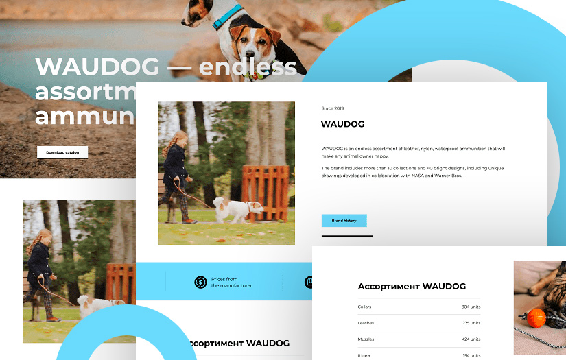 Creation of a WordPress-based website made as a constructor for COLLAR screenshot 1