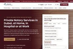 Private Notary Dubai: Mobile Notary Website in English, Arabic and Russian