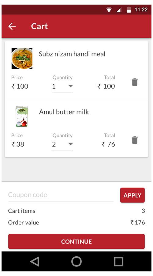 Food Delivery App for Android screenshot 2
