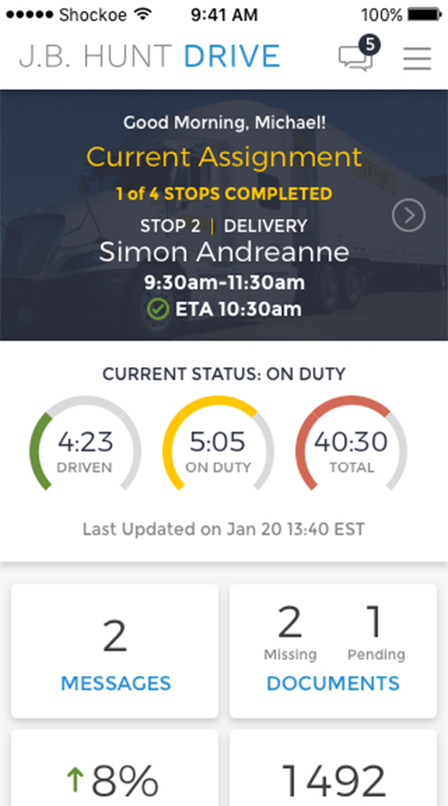 J. B. Hunt screenshot 1