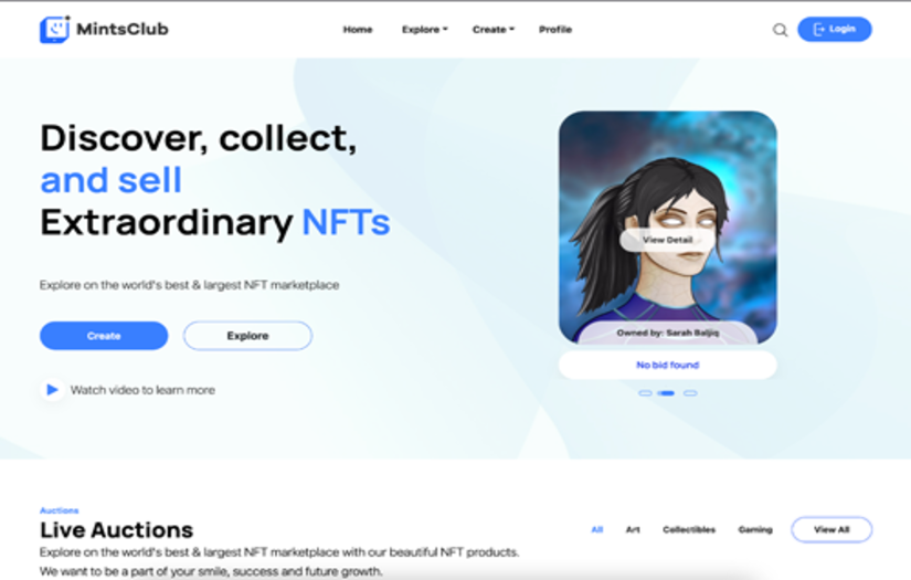 MintsClub - World’s Largest NFT Marketplace screenshot 1