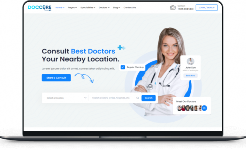 Doccure – Transforming Healthcare with Telemedicine & Clinic Management Solutions screenshot 1