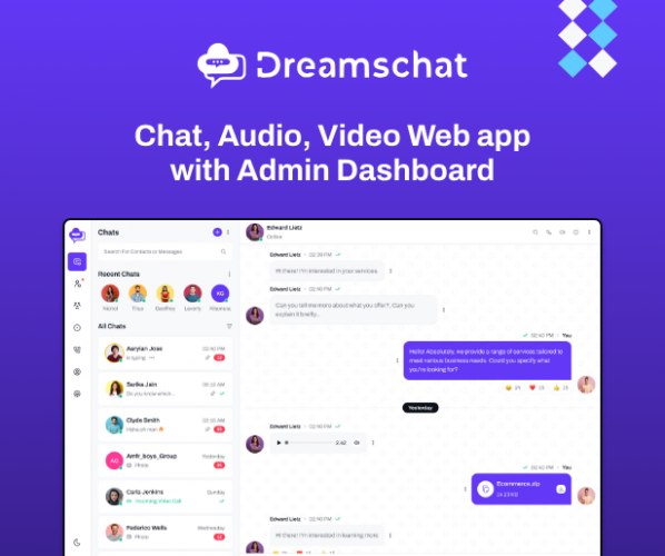 DreamsChat – Secure & Scalable Real-Time Chat Solution screenshot 1