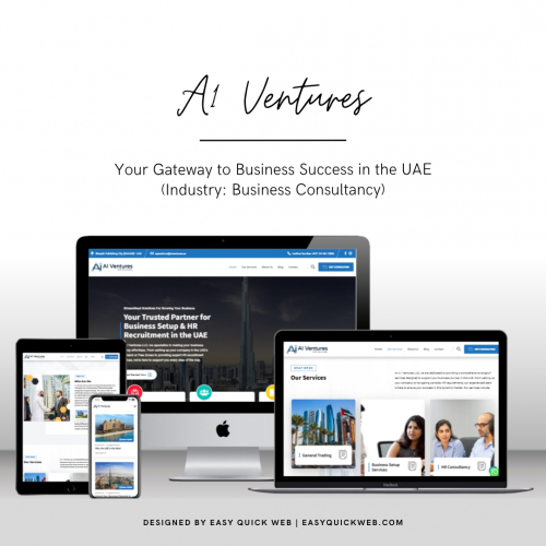 Business Consultancy Website Design for A1 Ventures screenshot 1