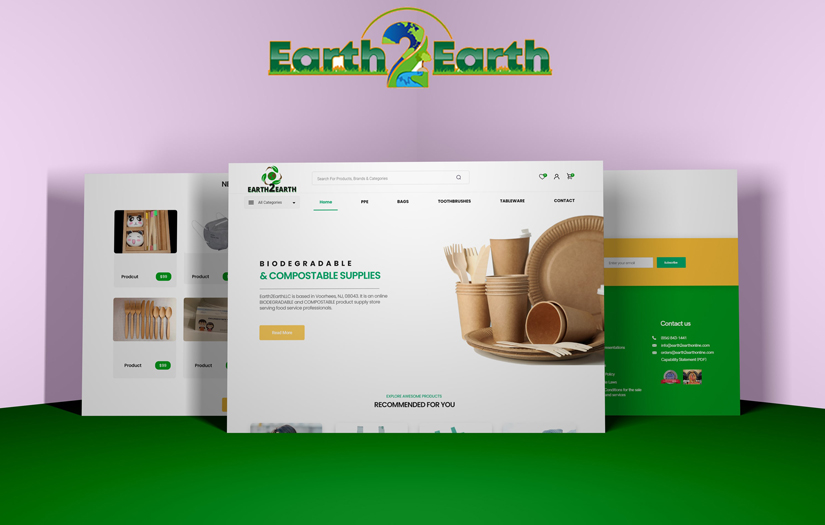 Custom E-Commerce Website Development - Email Marketing - Website Maintenance - Search Engine Optimization  |||  Earth 2 Earth LLC - Biodegradable products Store screenshot 1