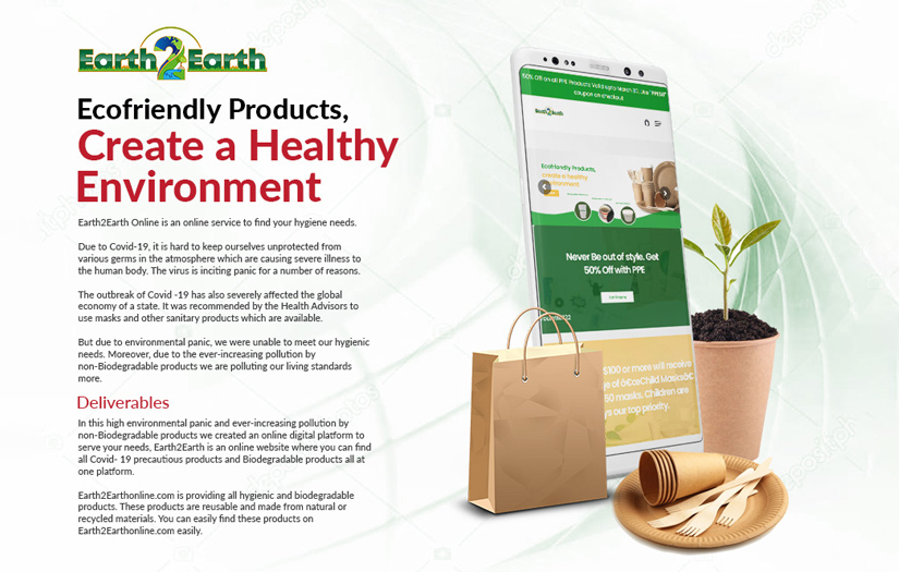 Custom E-Commerce Website Development - Email Marketing - Website Maintenance - Search Engine Optimization  |||  Earth 2 Earth LLC - Biodegradable products Store screenshot 2