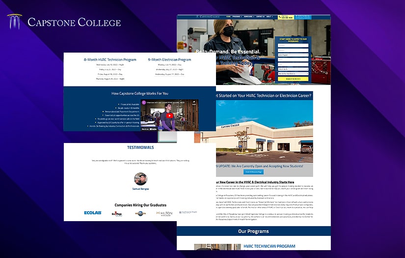 Custom Website Designing & Development - Custom LMS Development - Custom Dashboard - Website Maintenance - LMS Management  |||  California Nurses Educational Institute  -  Capstone College  -  California Association of Work Experience Educators screenshot 4