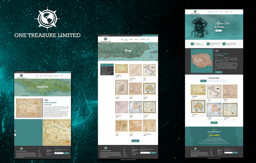 Custom E-Commerce Website Development - Website Maintenance - Search Engine Optimization  |||  One Treasure Limited - Antique-Style Maps Store screenshot 2