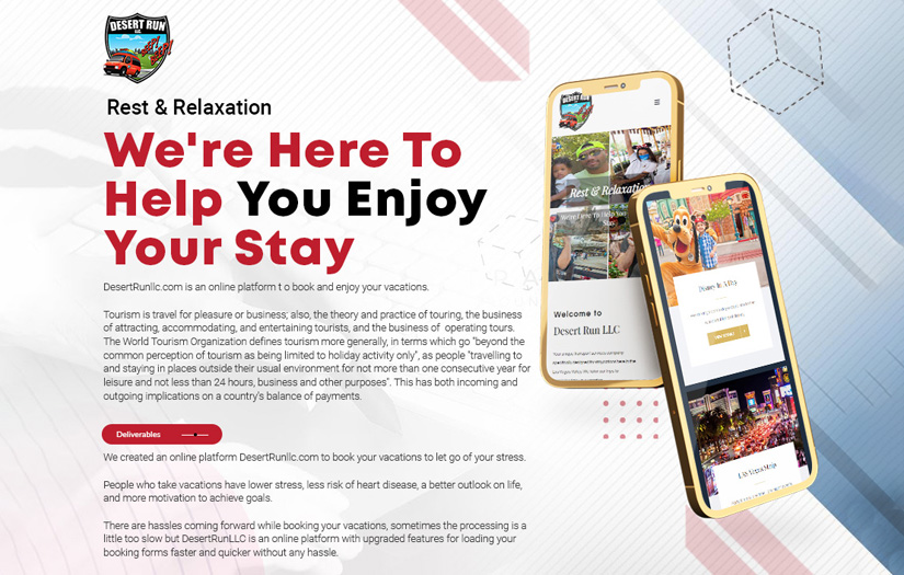 Custom Website Development - Website Maintenance - Branding  |||  Desert Run LLC - Transport Services Company screenshot 2