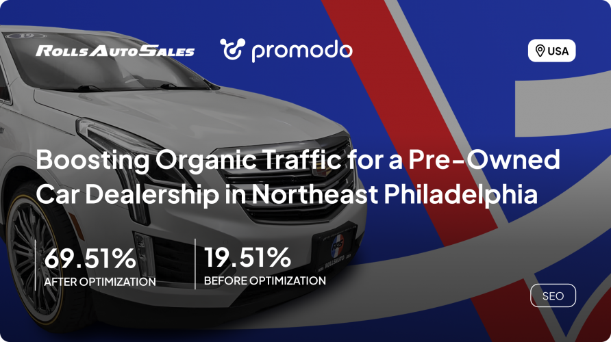 Boosting Organic Traffic for a Pre-Owned Car Dealership in Northeast Philadelphia screenshot 1