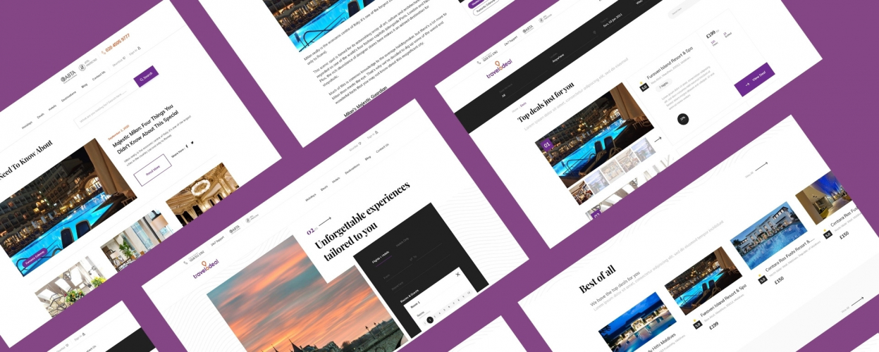 Travelodeal website design screenshot 1