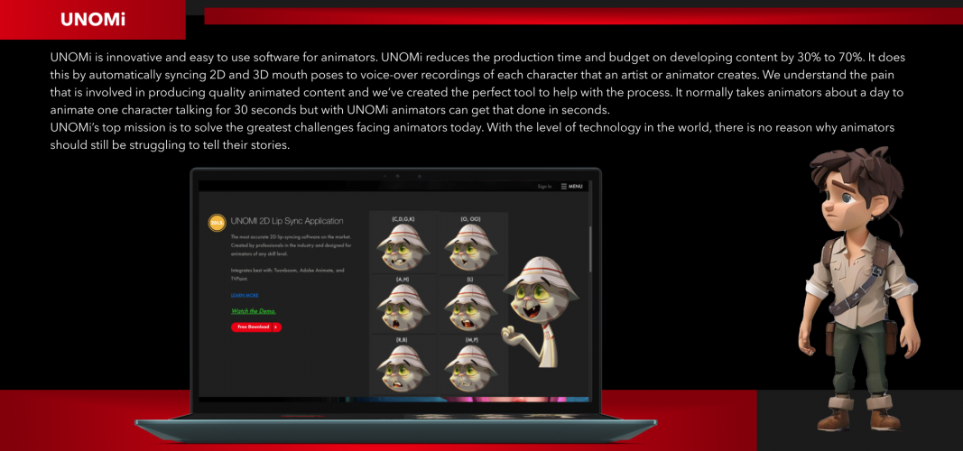 UNOMi - Animation and AI Technology screenshot 2