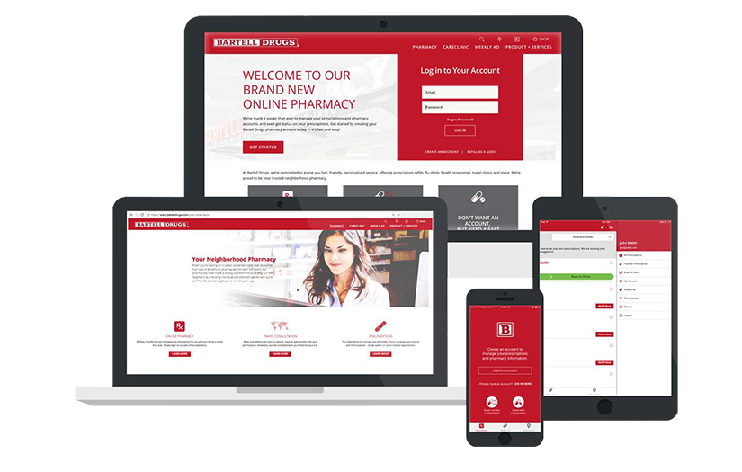Bartell Drugs RX Web and Mobile Application screenshot 1