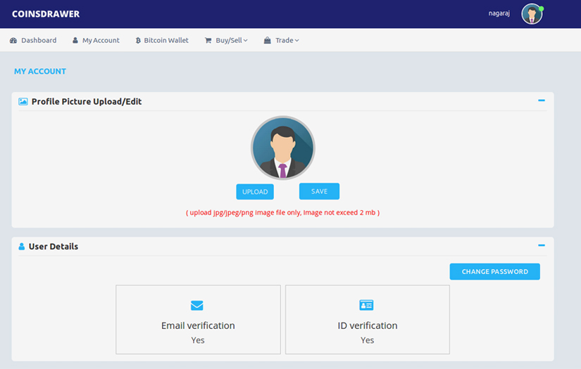 Digital asset exchange platform screenshot 6
