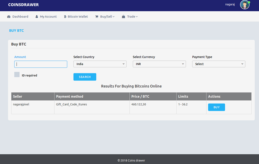 Digital asset exchange platform screenshot 3