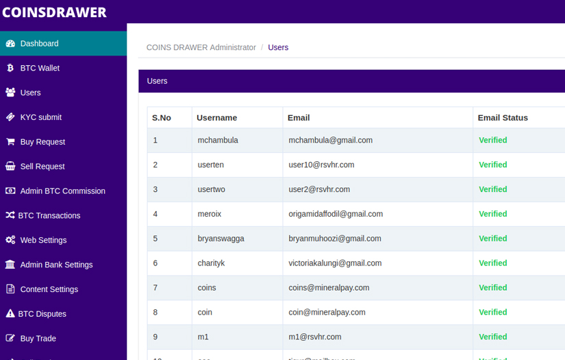 Digital asset exchange platform screenshot 2
