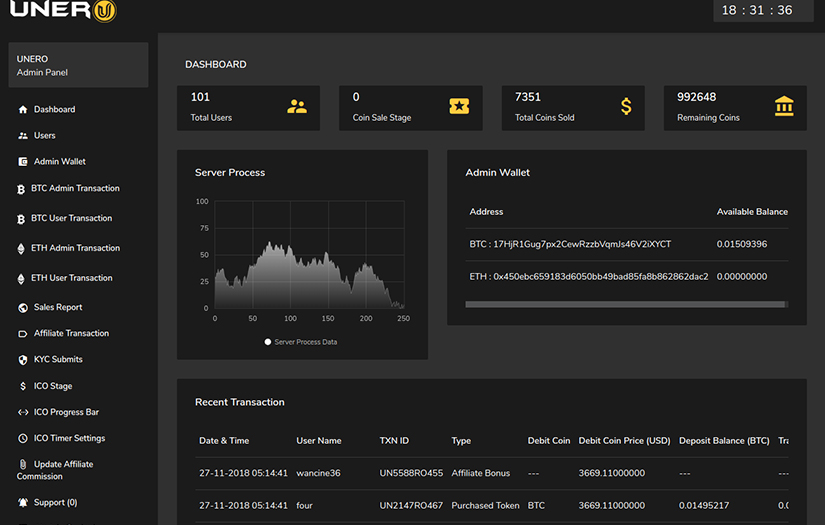 ICO Fund raising website screenshot 5