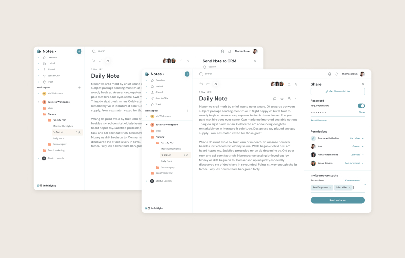 Noting App for a Teammates screenshot 1