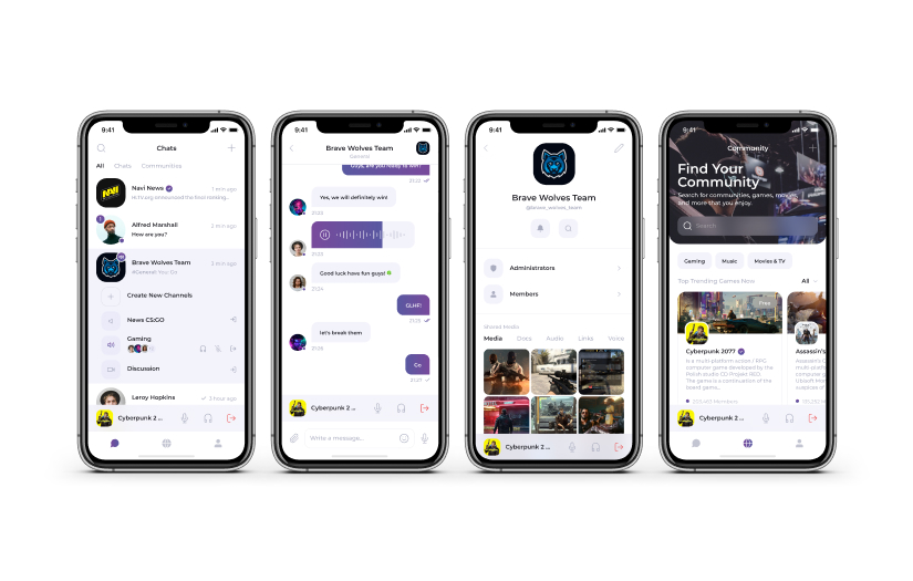 Web and Mobile Chat App Focused on Gamers screenshot 1