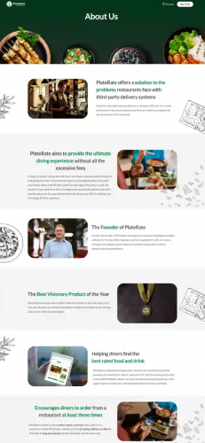 Food Industry Website  Development - PlateRate screenshot 2