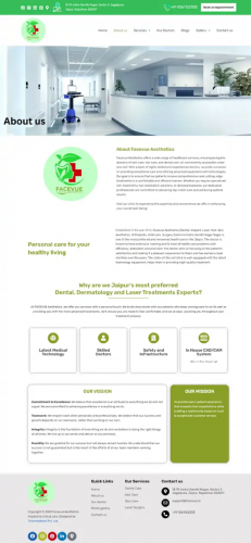 Multi-Speciality Hospital Website Development - Facevue screenshot 3