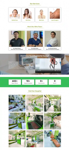 Multi-Speciality Hospital Website Development - Facevue screenshot 1