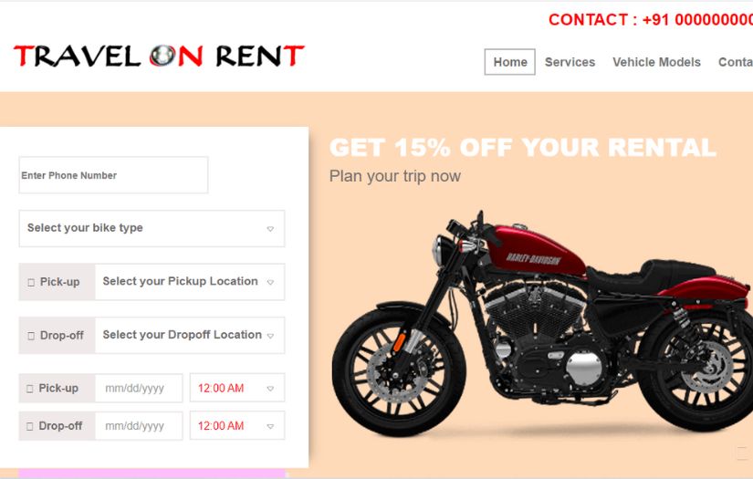Travel on Rent screenshot 1