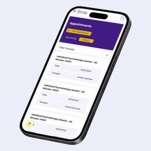 Leena - Therapy & Mental Health Custom Application Development screenshot 1