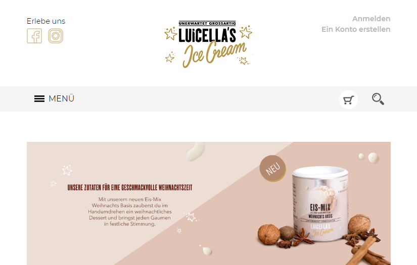 Magento 2 store for Luicella’s Premium Ice Cream screenshot 1