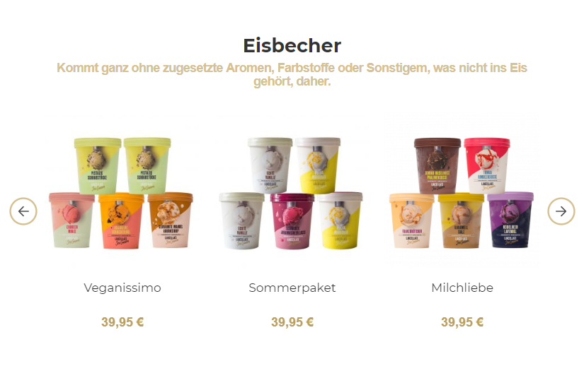Magento 2 store for Luicella’s Premium Ice Cream screenshot 2