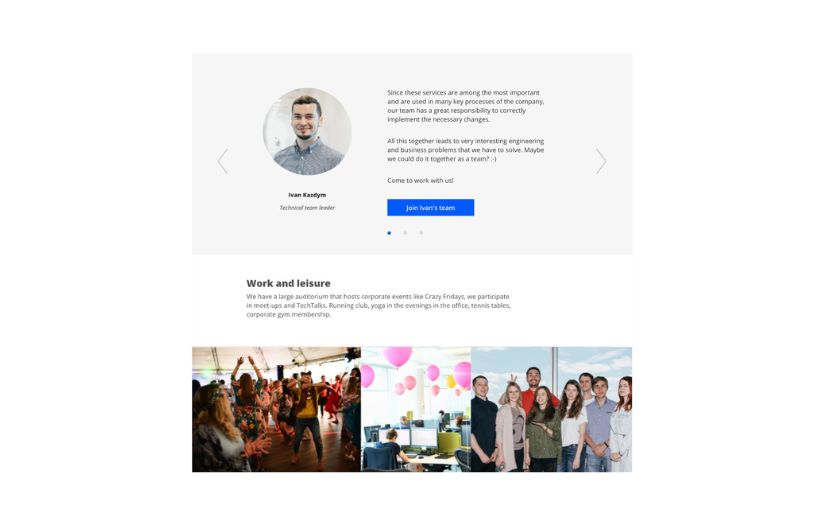 Development of a website for staff recruitment screenshot 1