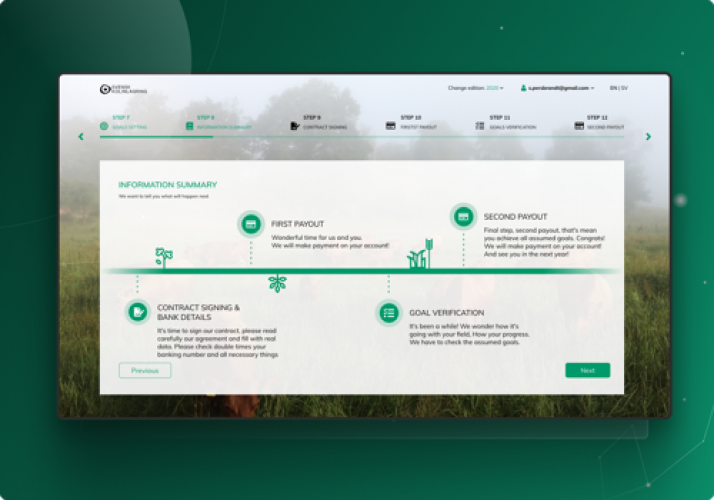Web platform for regenerative farming screenshot 1