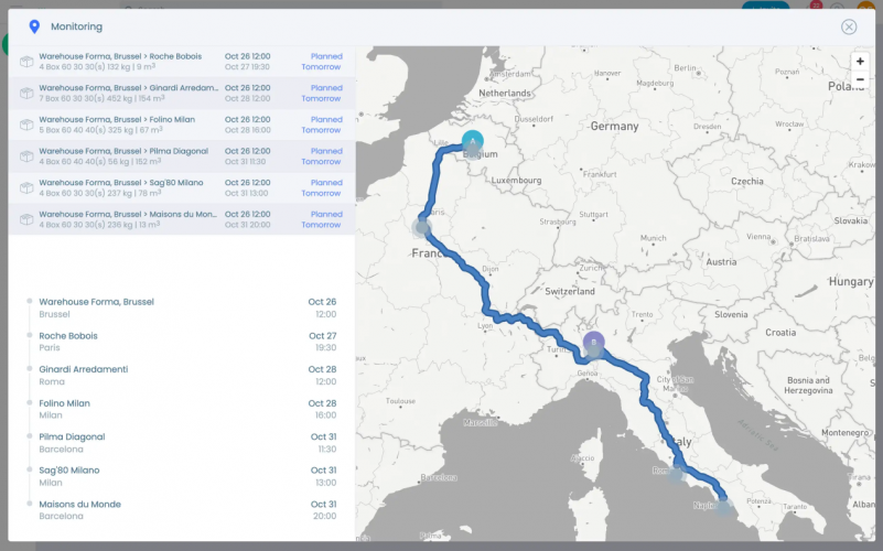 Transport tracking solution screenshot 1