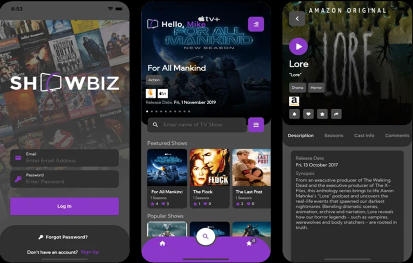Showbiz.com (Mobile App) screenshot 1